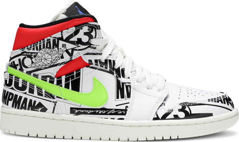 Air Jordan 1 Mid Over-Print Logos