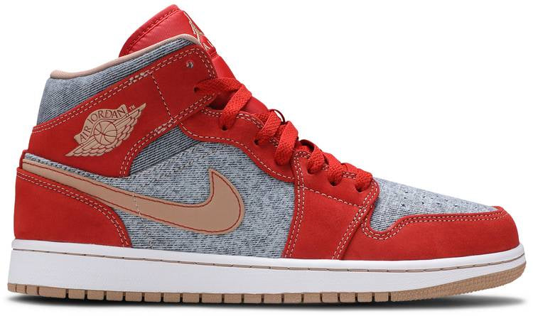 Air Jordan 1 Mid Denim Red